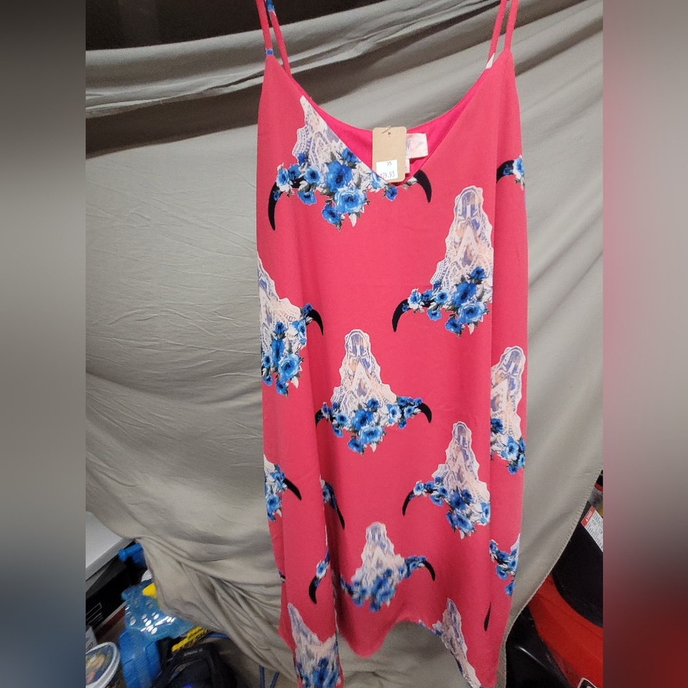 Chic Pink Desert Skull Dress